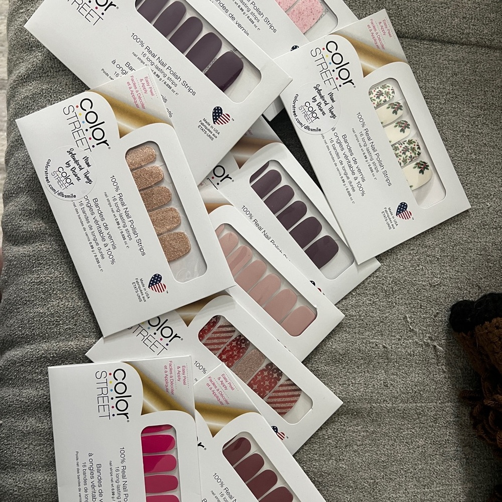 Brand New, never opened Color Street Nail Strips!! 9 packs.